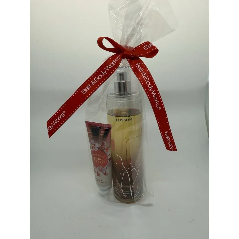 2 Bath Body Works‎ JAPANESE CHERRY BLOSSOM ORIGINAL MIST AND HAND CREAM 1 FLOZ